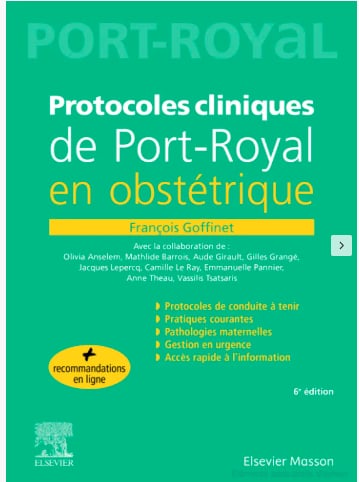 protocoles cliniques de port-royal en obstétrique 6e édition